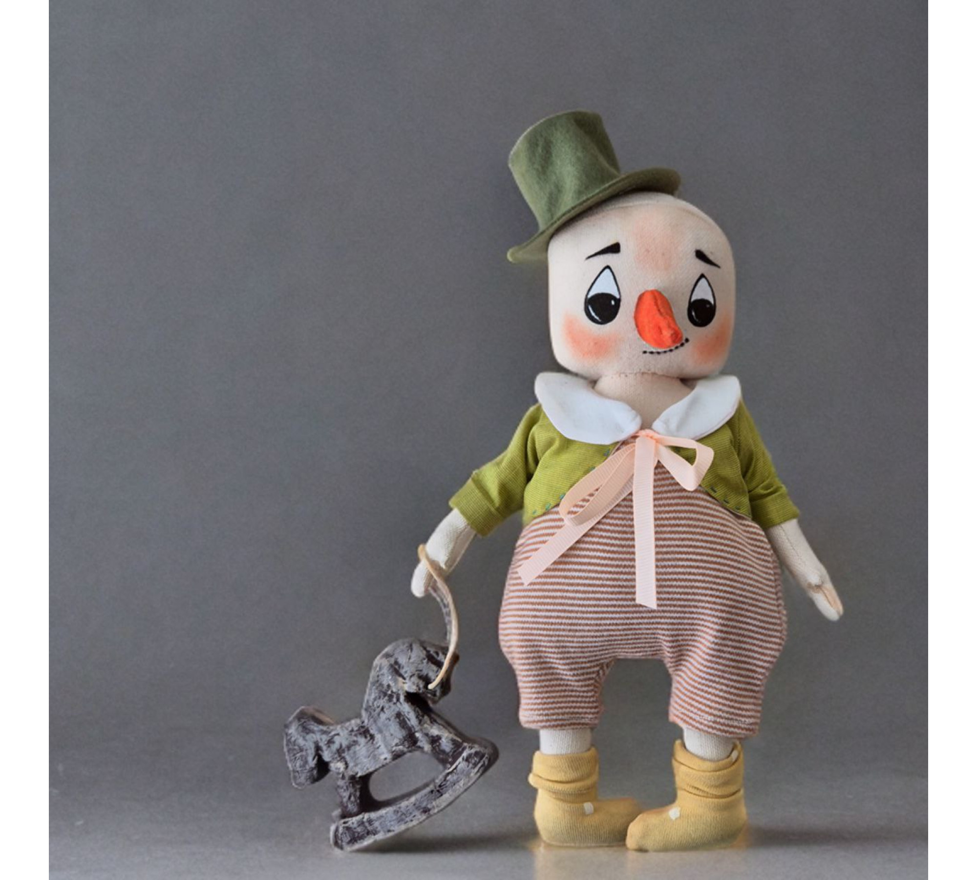Christmas Snowman Sewing Pattern: 10 Inch Fabric Doll PDF