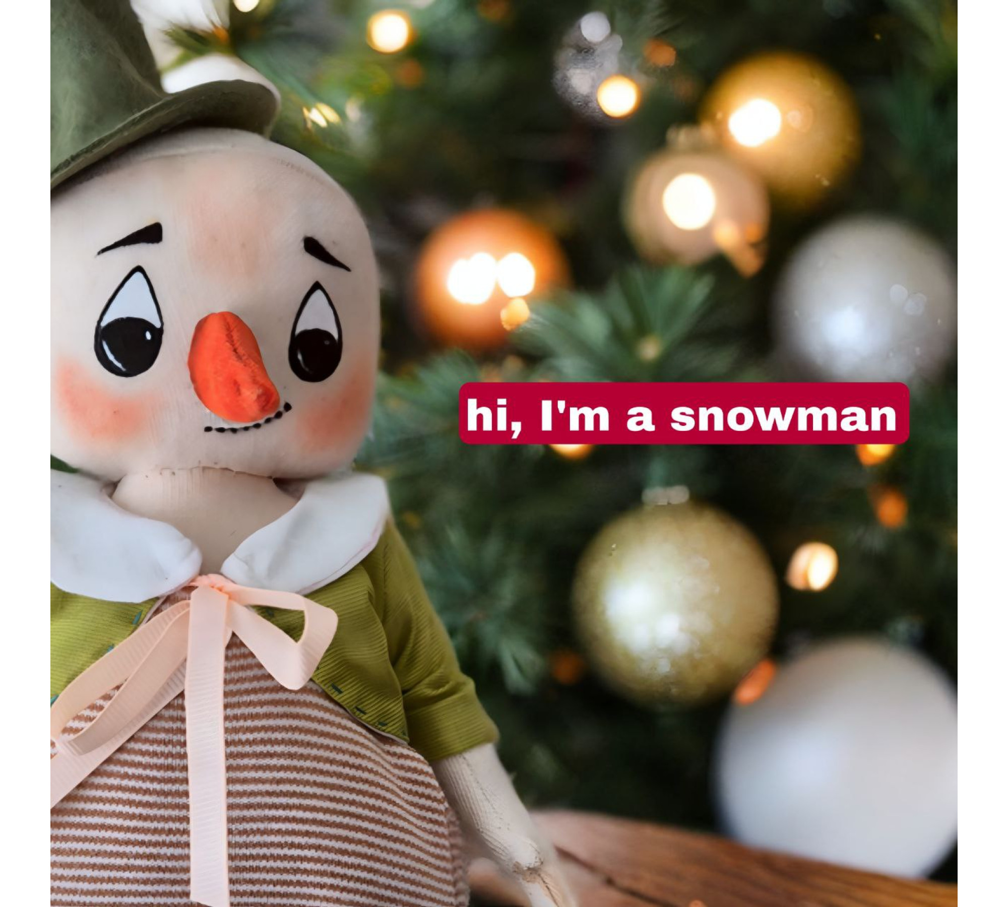 Christmas Snowman Sewing Pattern: 10 Inch Fabric Doll PDF