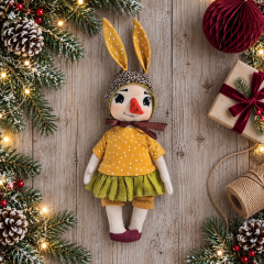 Snowgirl Sewing Pattern: 10 Inch Christmas Doll PDF