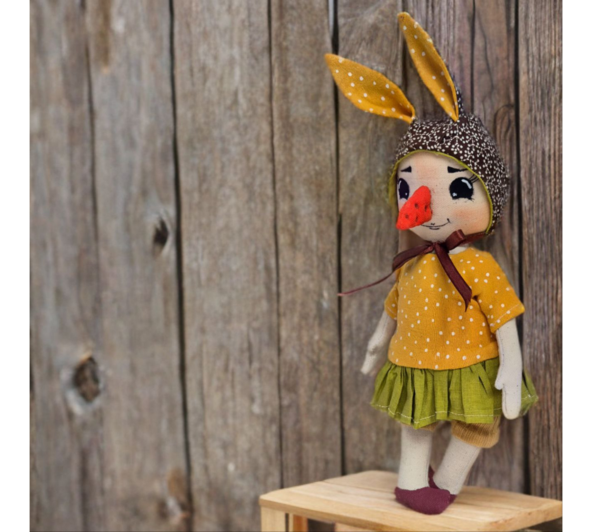 Snowgirl Sewing Pattern: 10 Inch Christmas Doll PDF