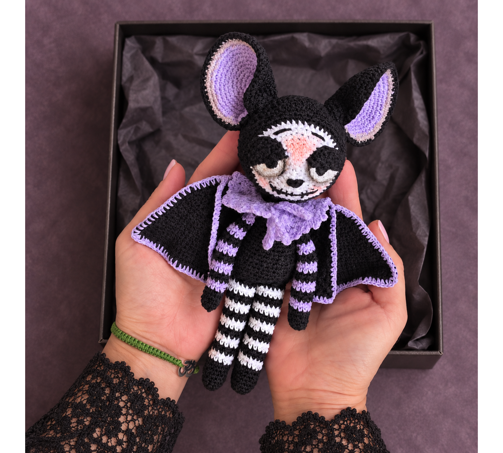 Halloween Bat Crochet Pattern PDF – 8.7 Inch Amigurumi Bat