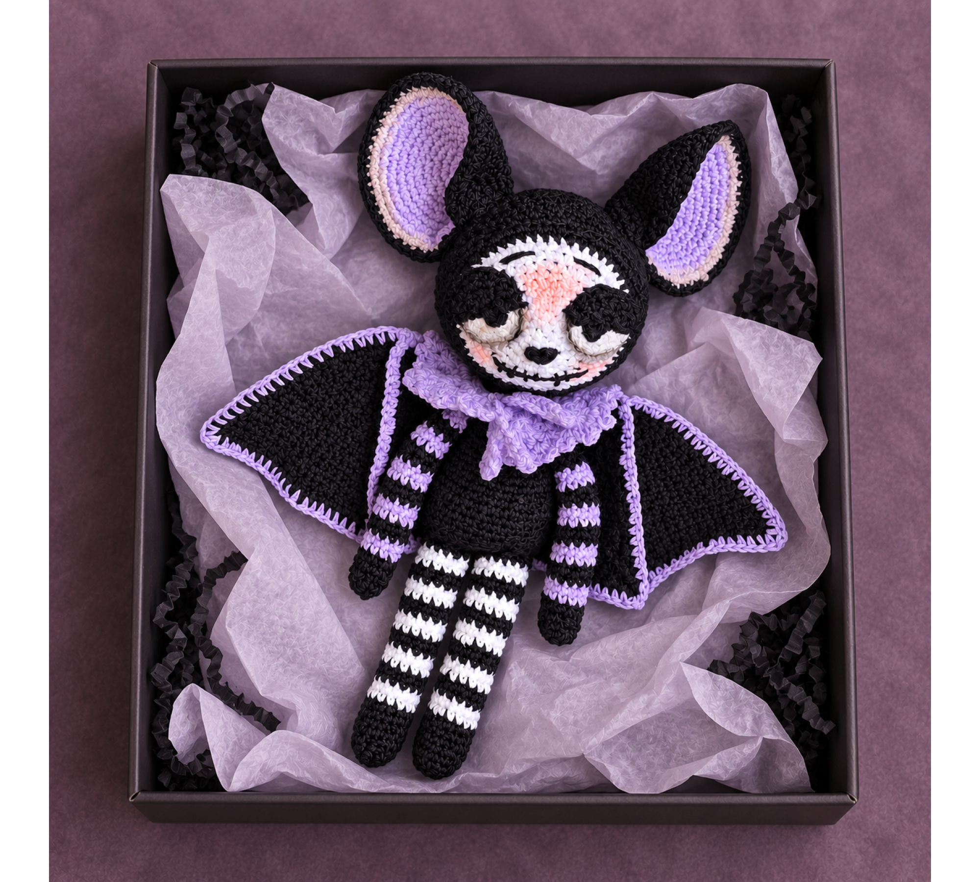 Halloween Bat Crochet Pattern PDF – 8.7 Inch Amigurumi Bat