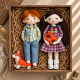 Cloth Doll Sewing Pattern PDF – Boy & Girl with Clothes, Corgi and Cat