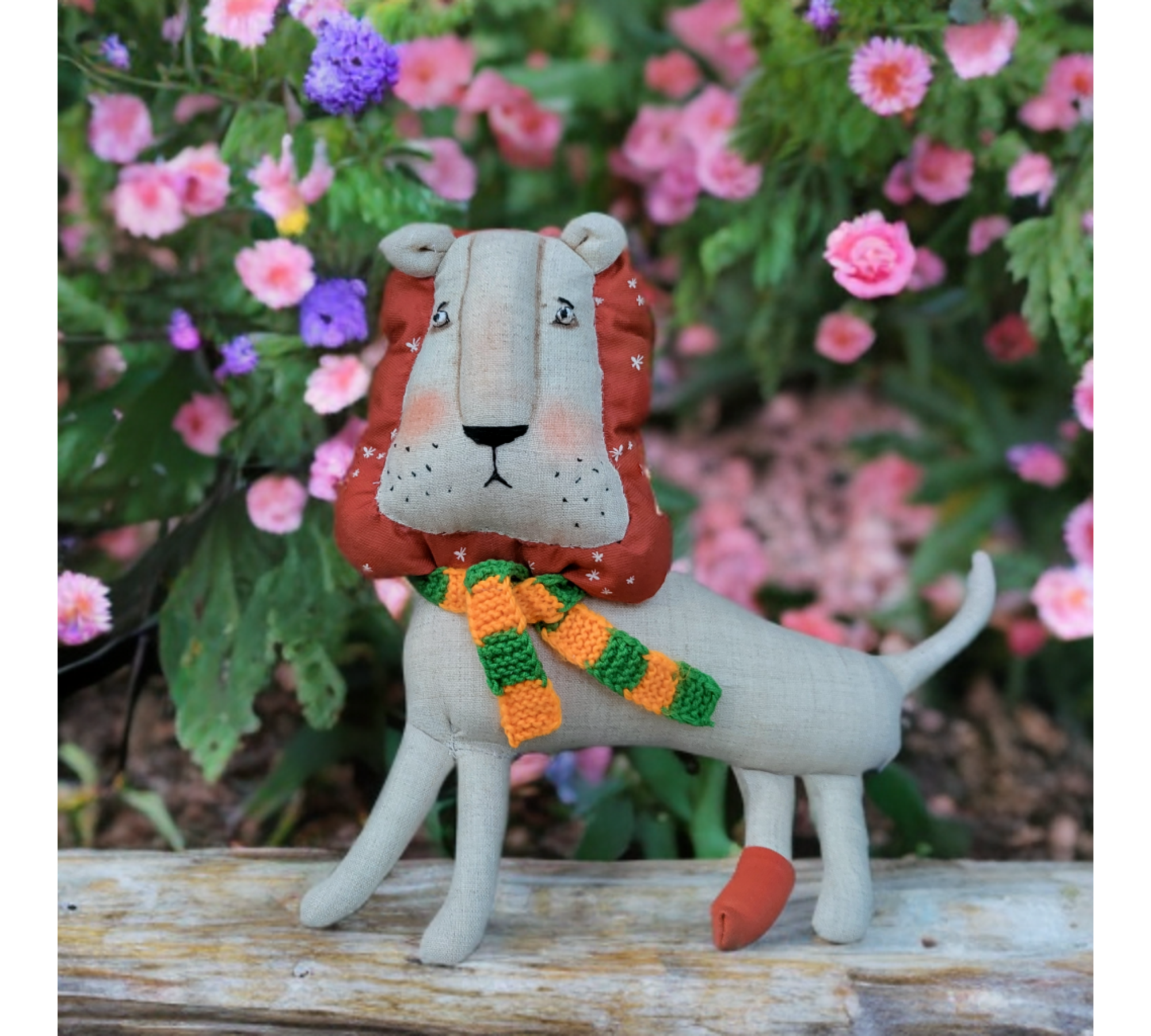 Lion Sewing Pattern PDF – 12 Inch Stuffed Animal Toy
