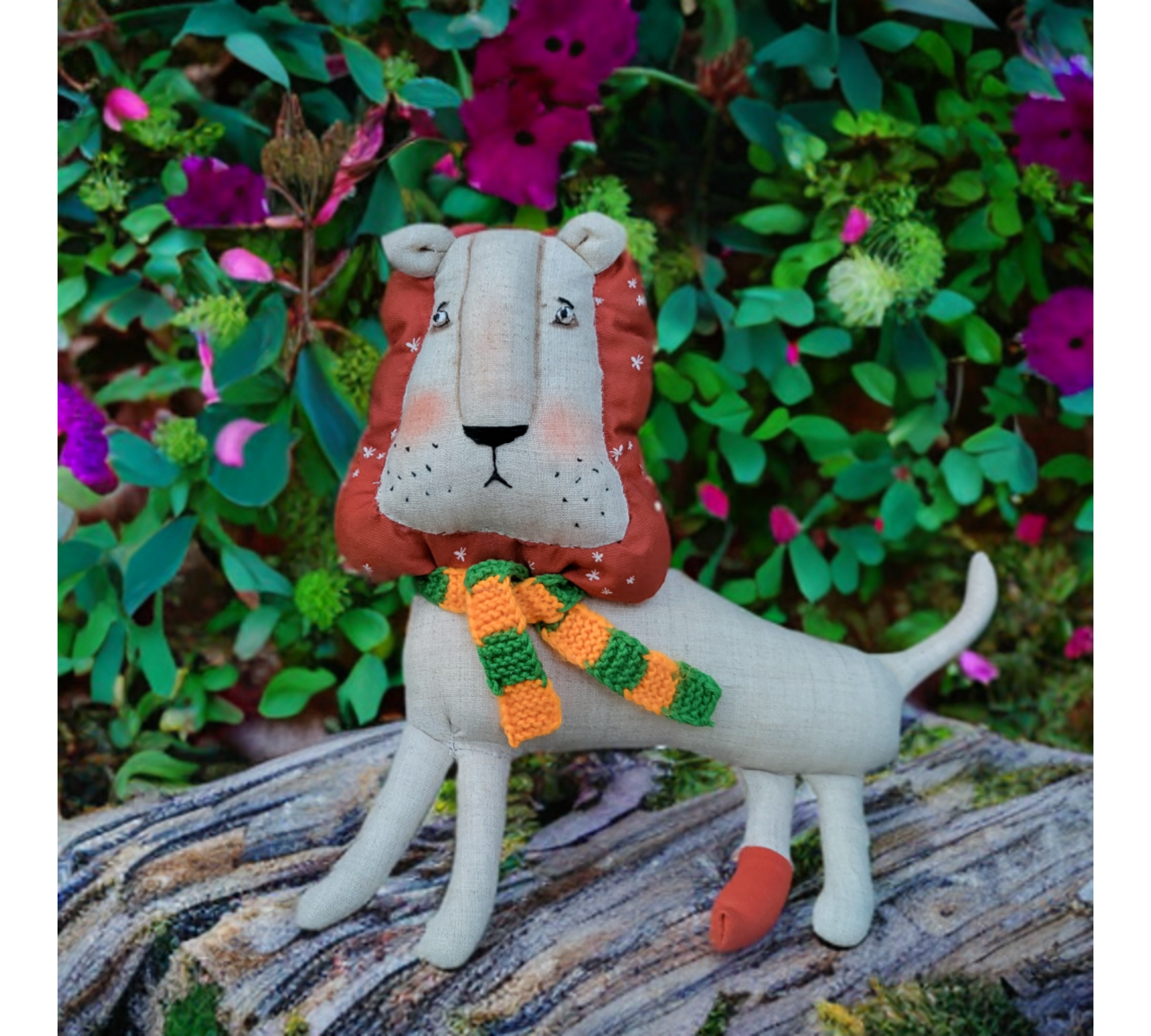 Lion Sewing Pattern PDF – 12 Inch Stuffed Animal Toy