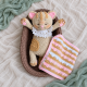 Crochet Amigurumi Cat Pattern PDF – Sleepy Kitten with Basket and Blanket