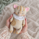 Crochet Amigurumi Cat Pattern PDF – Sleepy Kitten with Basket and Blanket