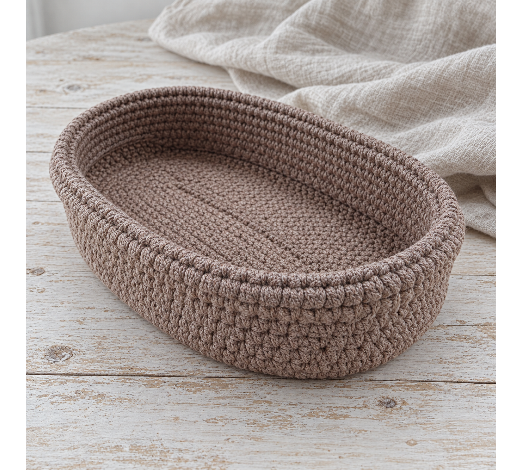 Crochet Amigurumi Cat Pattern PDF – Sleepy Kitten with Basket and Blanket