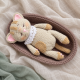 Crochet Amigurumi Cat Pattern PDF – Sleepy Kitten with Basket and Blanket
