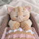 Crochet Amigurumi Cat Pattern PDF – Sleepy Kitten with Basket and Blanket