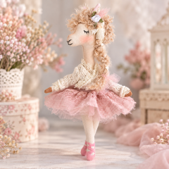 Llama Sewing Pattern PDF – 8 Inch Ballerina Stuffed Animal Doll with Clothes