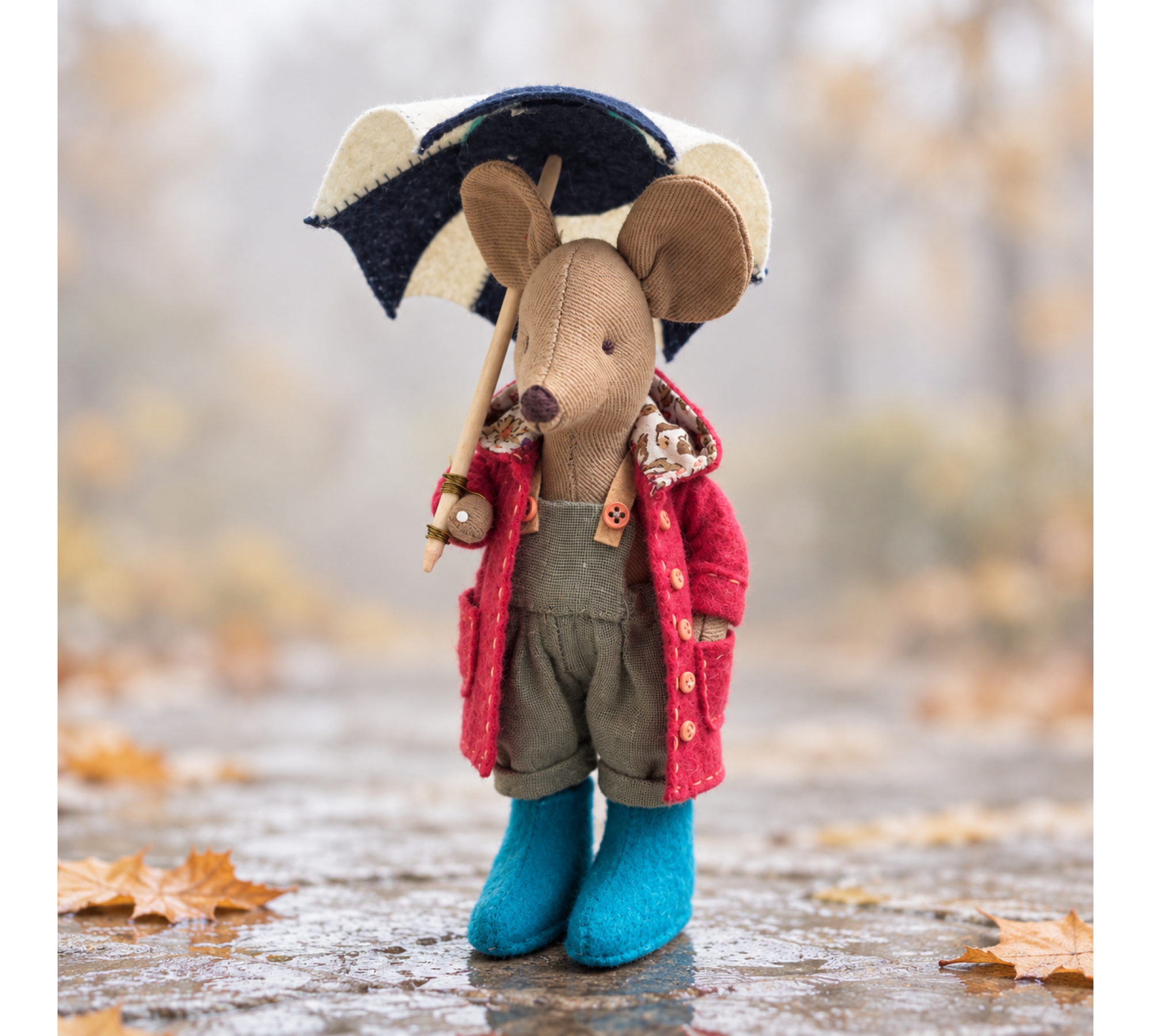 Mouse Family Sewing Pattern PDF – Raincoats, Overalls, Boots & Umbrellas