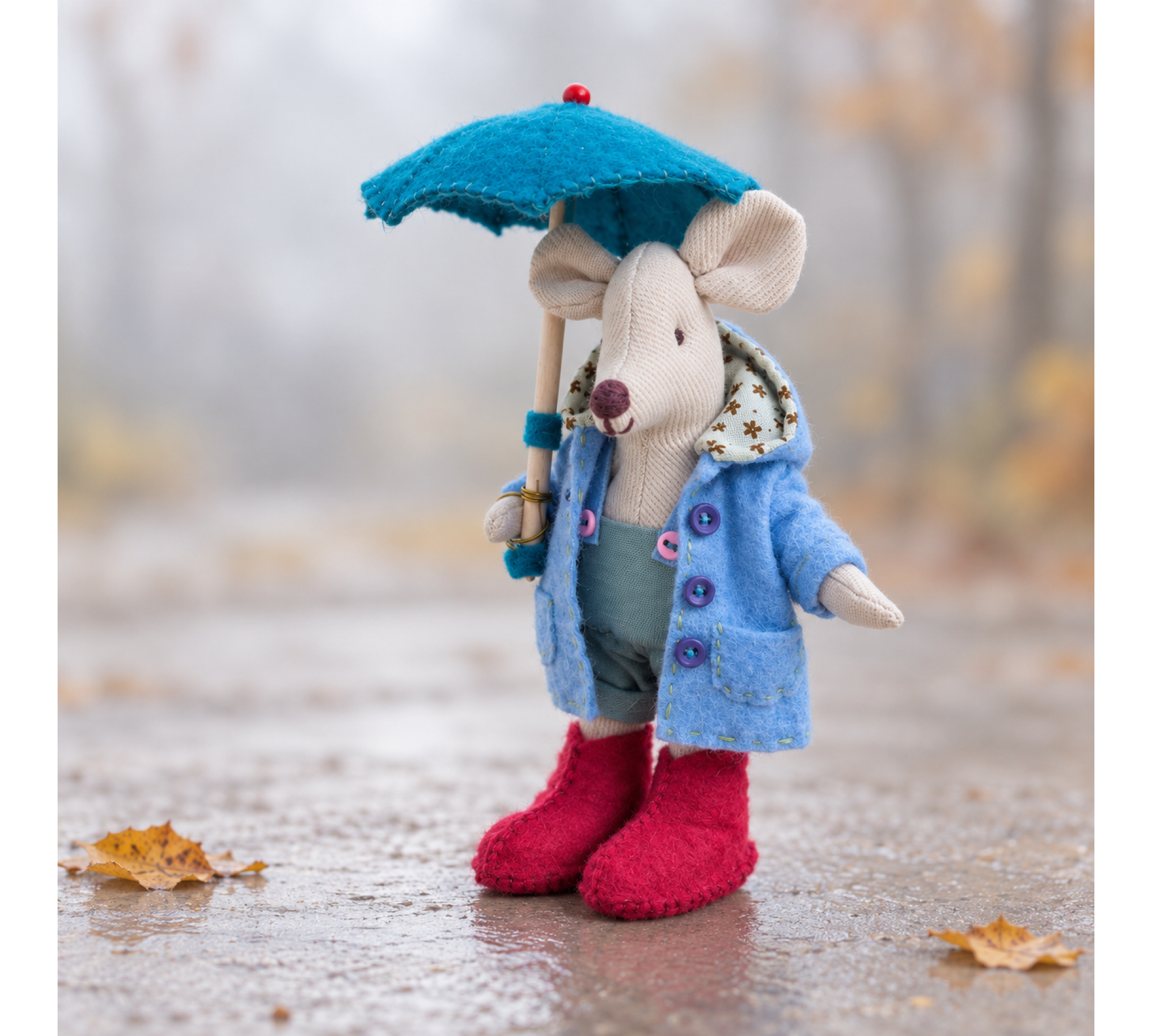 Mouse Family Sewing Pattern PDF – Raincoats, Overalls, Boots & Umbrellas