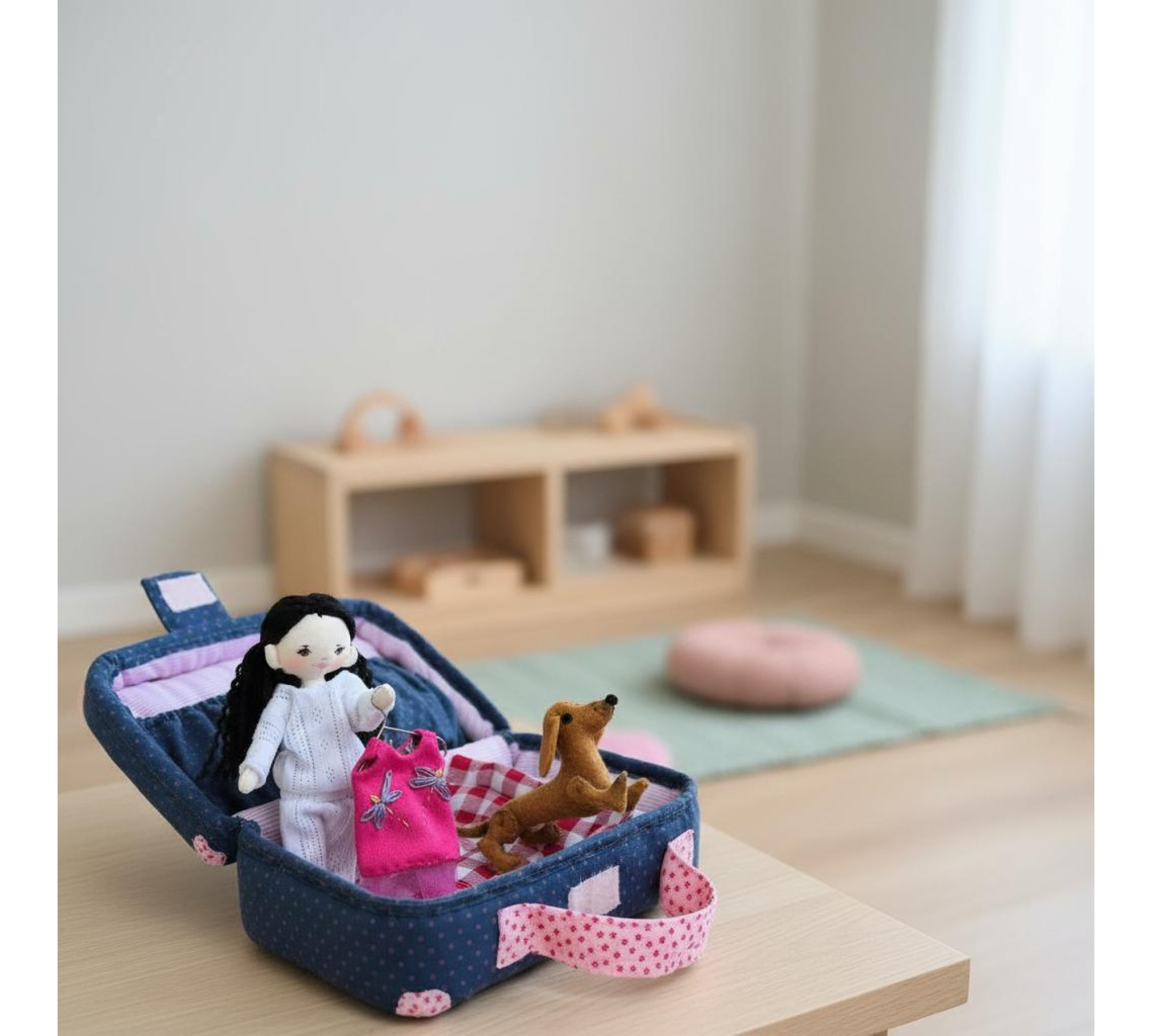 Mini Travel Dollhouse Sewing Pattern PDF – Doll, Clothes and Accessories Set