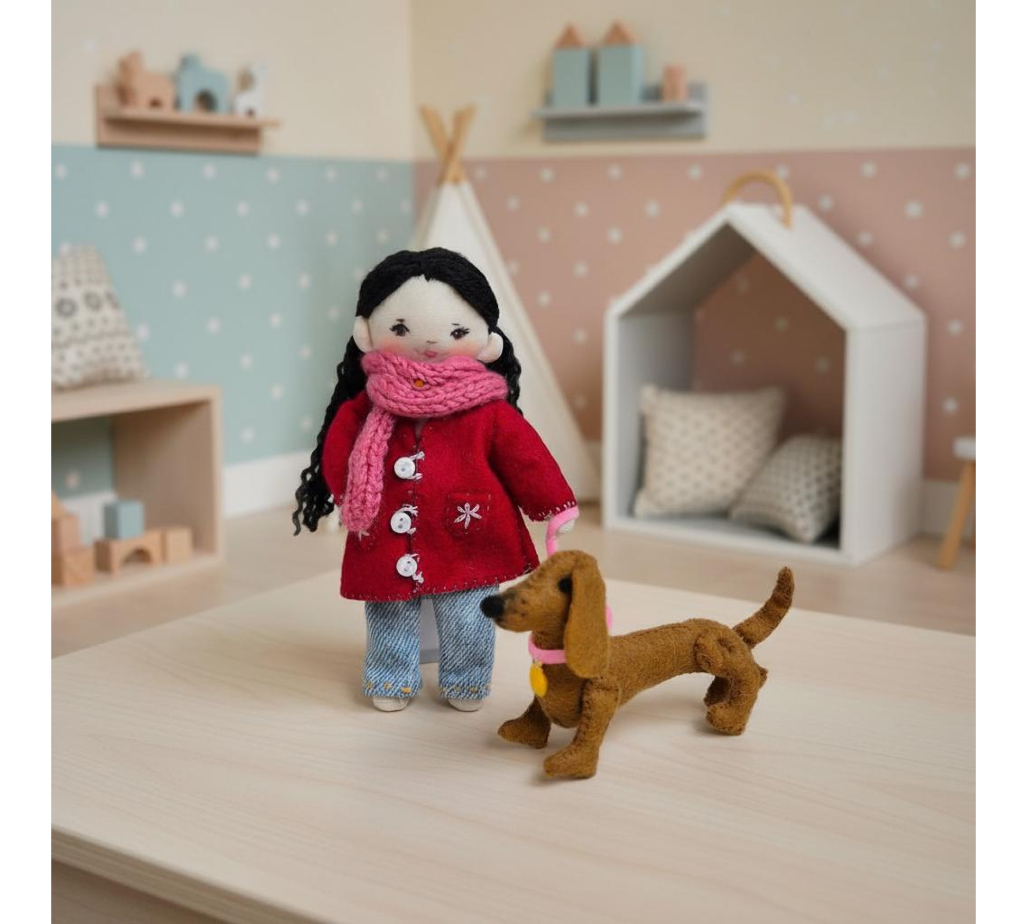 Mini Travel Dollhouse Sewing Pattern PDF – Doll, Clothes and Accessories Set