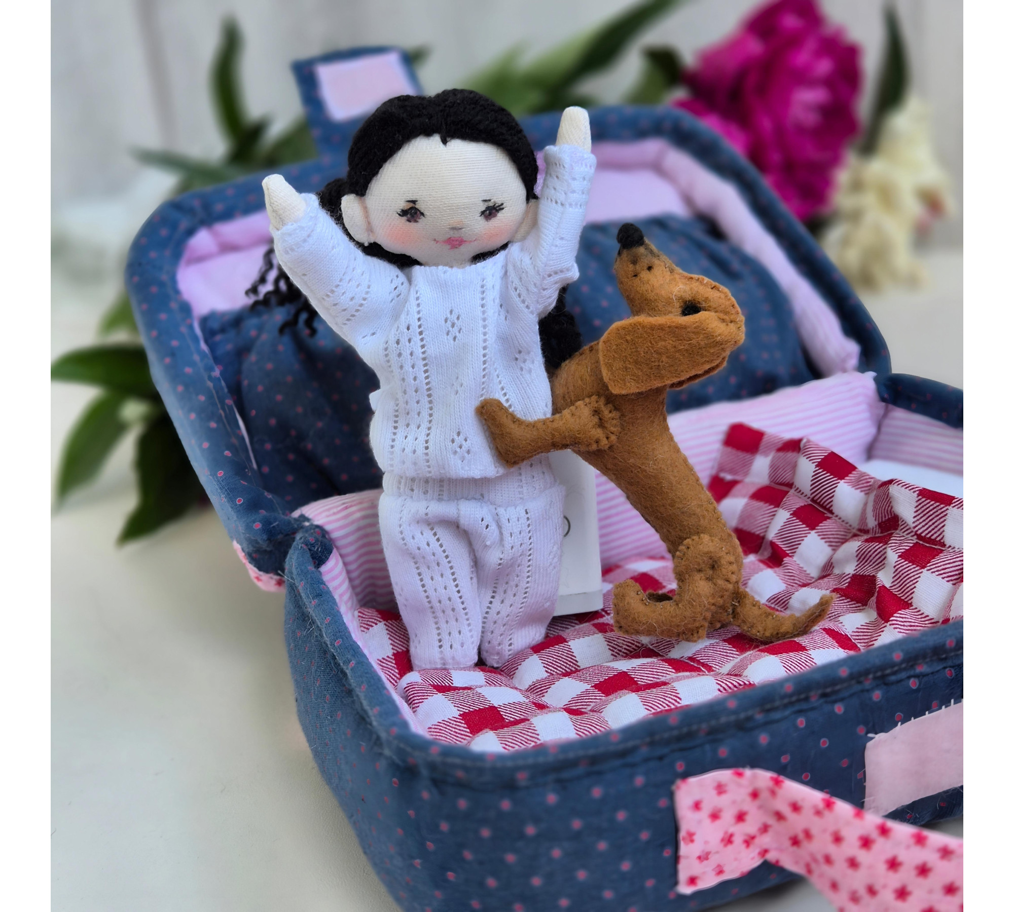 Mini Travel Dollhouse Sewing Pattern PDF – Doll, Clothes and Accessories Set
