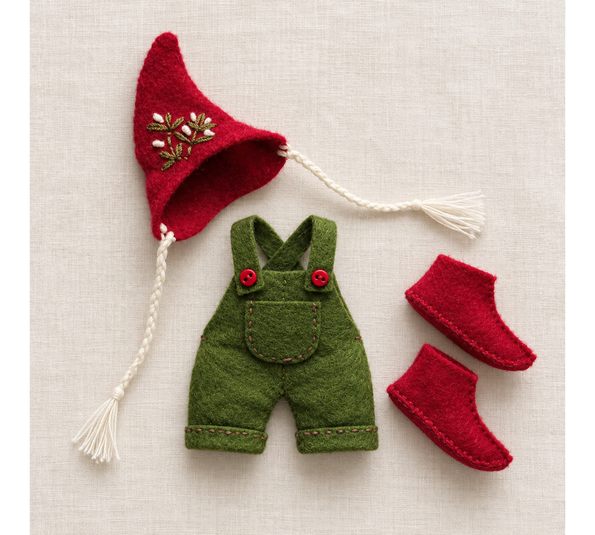 Christmas Mouse Family Sewing Pattern PDF – Retro Outfits & Felt Rocking Horse