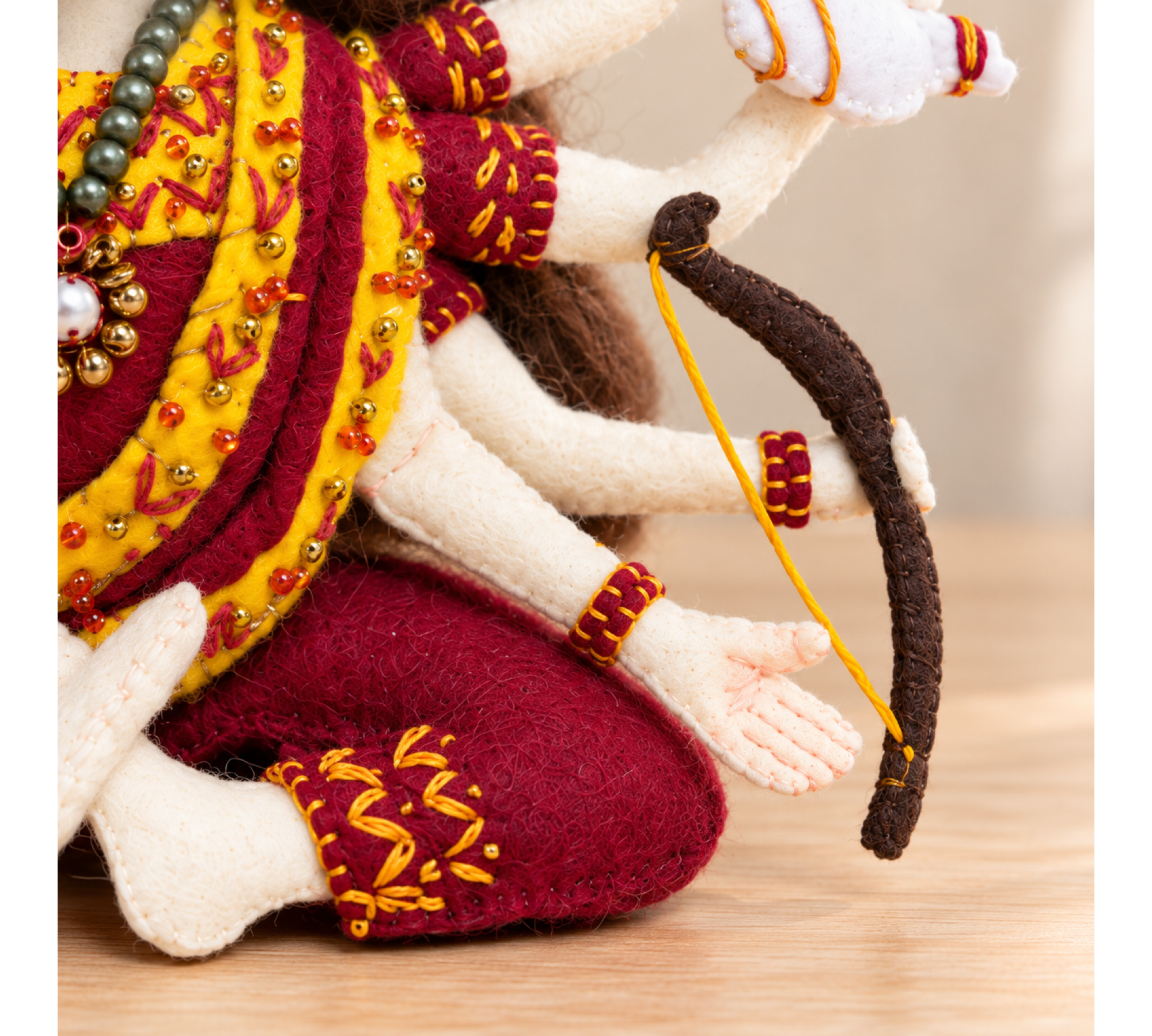 Goddess Durga Felt Doll Sewing Pattern PDF – 7 Inch Hindu Murti