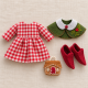 Christmas Doll Clothes Sewing Pattern PDF – 3 Retro Elf Outfits & Felt Rocking Horse