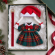 Christmas Girl Elf Outfit Sewing Pattern PDF – Plaid Dress, Belt & Braided Hat