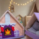 Felt Christmas Dollhouse Sewing Pattern PDF – Mouse House with Furniture