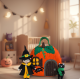 Witch Dollhouse Sewing Pattern PDF – Pumpkin House with Doll and Cat