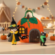 Witch Dollhouse Sewing Pattern PDF – Pumpkin House with Doll and Cat