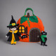 Witch Dollhouse Sewing Pattern PDF – Pumpkin House with Doll and Cat