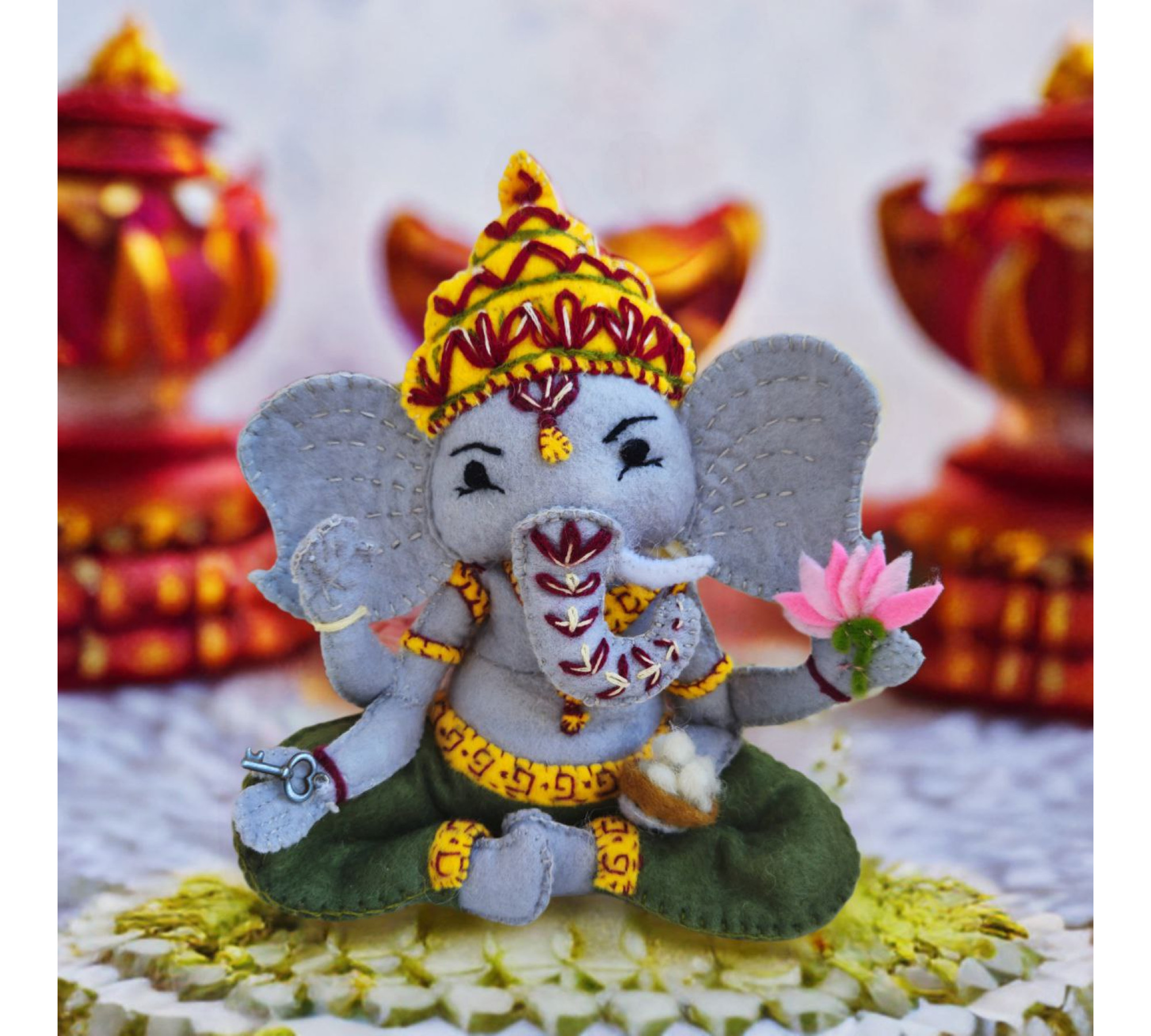 Ganesha Doll Sewing Pattern PDF – Felt Plush Toy