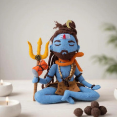 Shiva Doll Sewing Pattern PDF – Felt Mahadeva Inspired Plush Doll (15 cm)