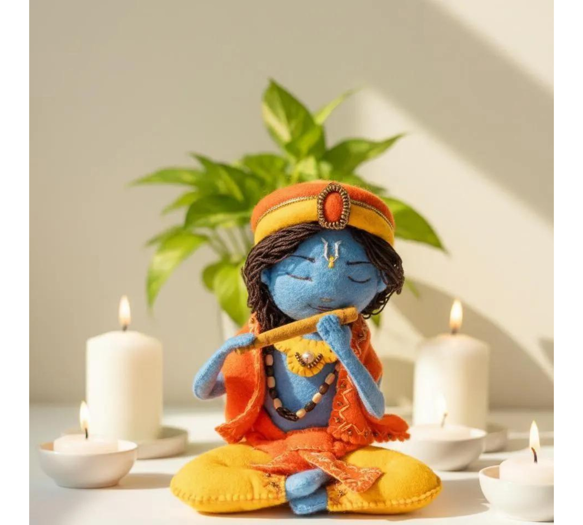 Krishna Doll Sewing Pattern PDF – Felt Murti Inspired Doll