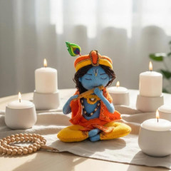 Krishna Doll Sewing Pattern PDF – Felt Murti Inspired Plush Doll (15 cm)