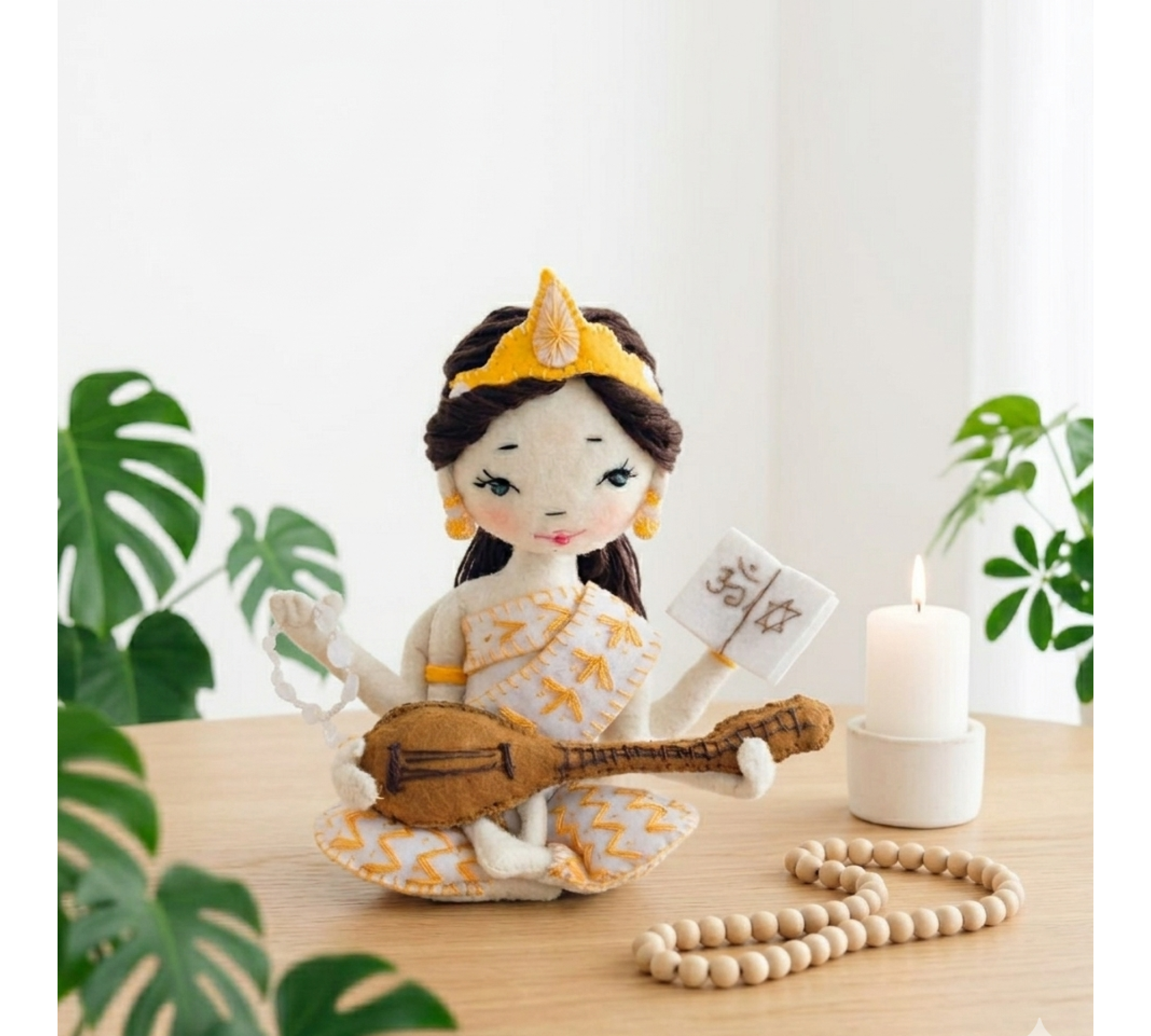 Saraswati Doll Sewing Pattern PDF – Felt Goddess Inspired Doll Saraswati Doll Sewing Pattern PDF – Felt Goddess Inspired Doll