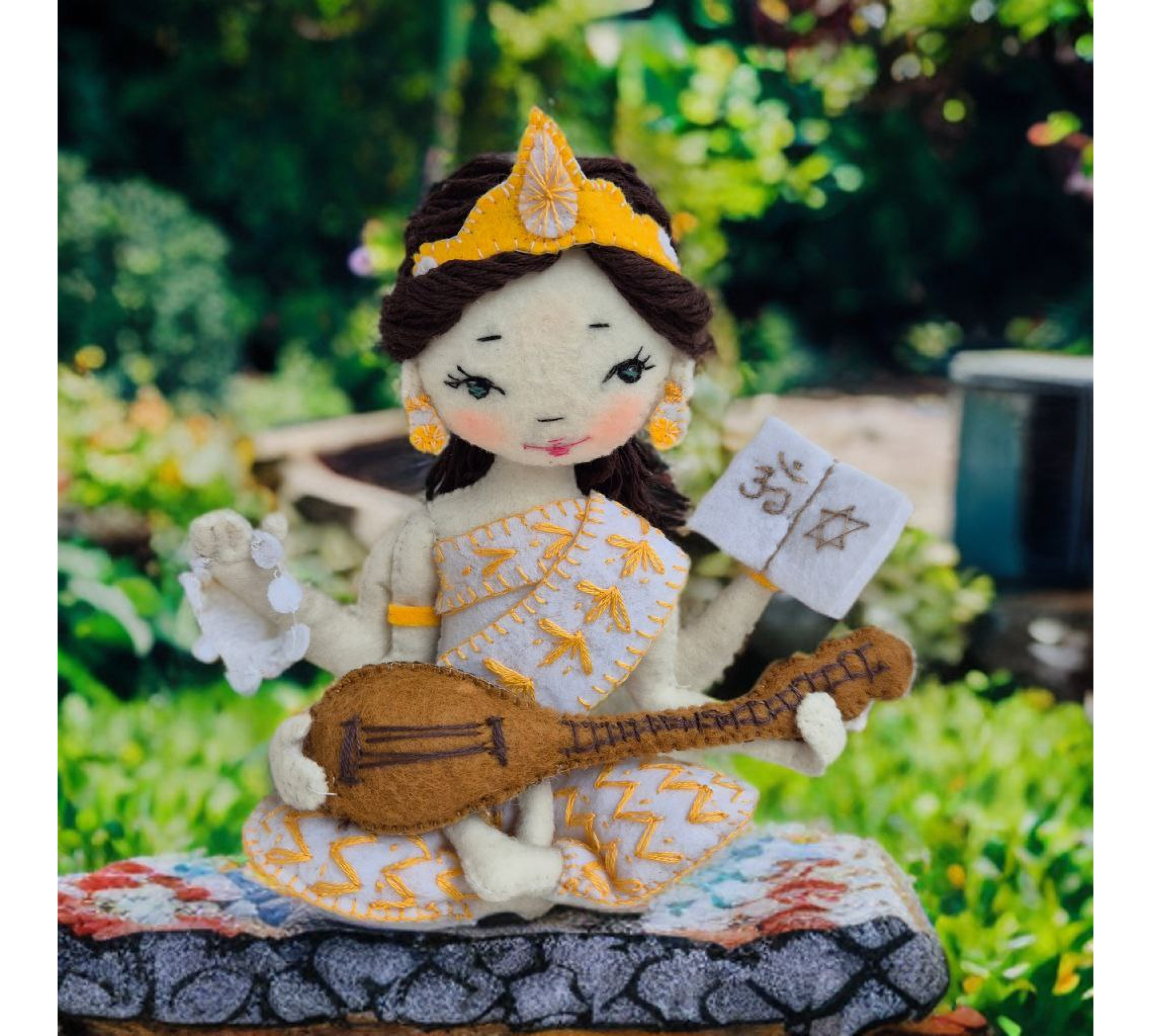 Saraswati Doll Sewing Pattern PDF – Felt Goddess Inspired Doll