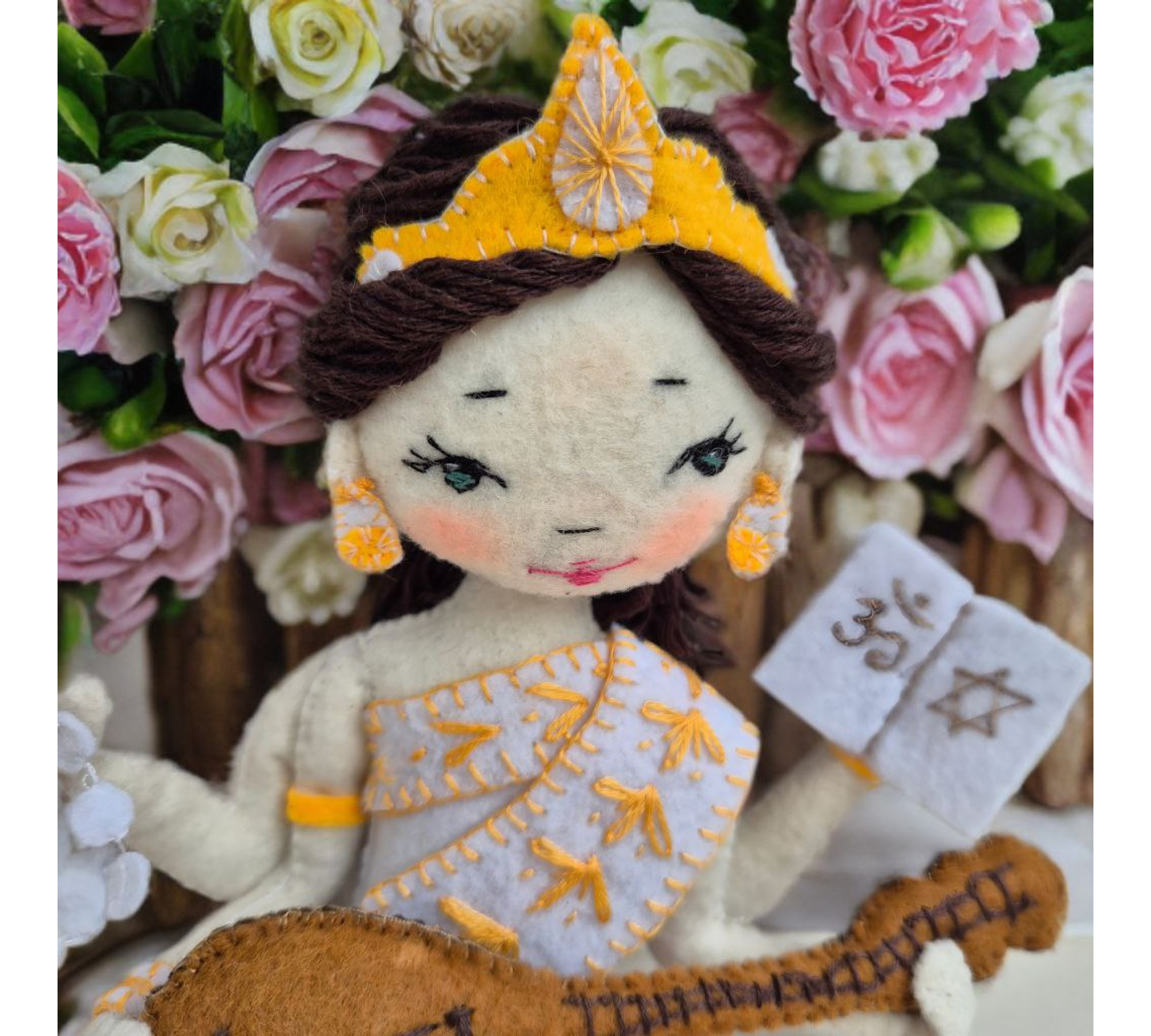 Saraswati Doll Sewing Pattern PDF – Felt Goddess Inspired Doll