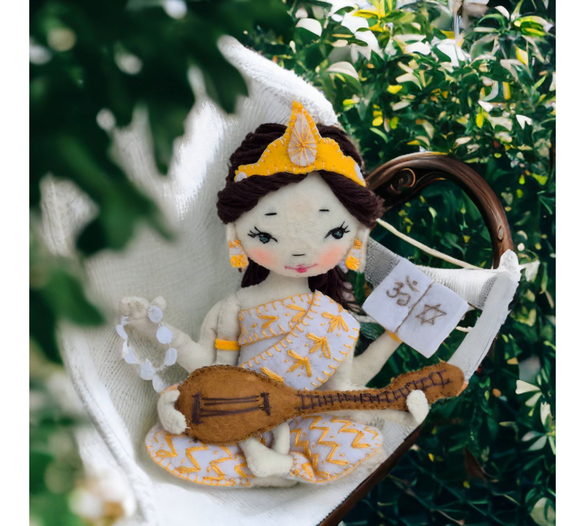 Saraswati Doll Sewing Pattern PDF – Felt Goddess Inspired Doll