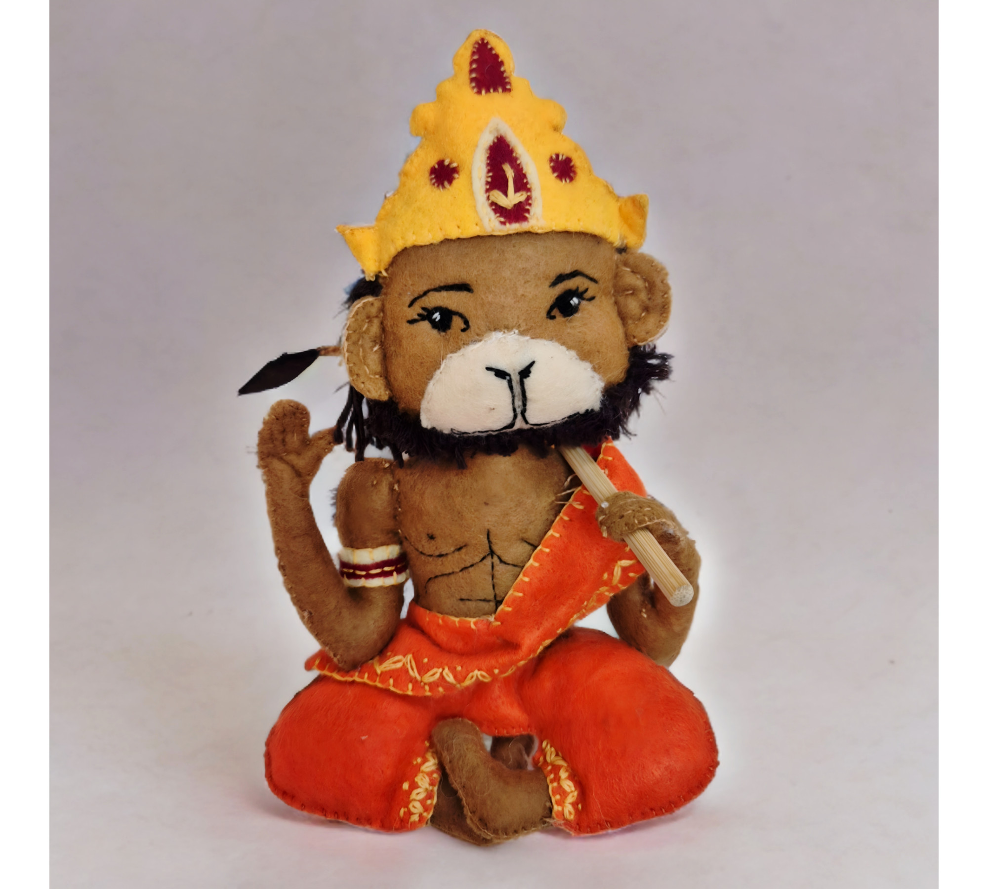 Hanuman Doll Sewing Pattern PDF – Felt Monkey Inspired Doll