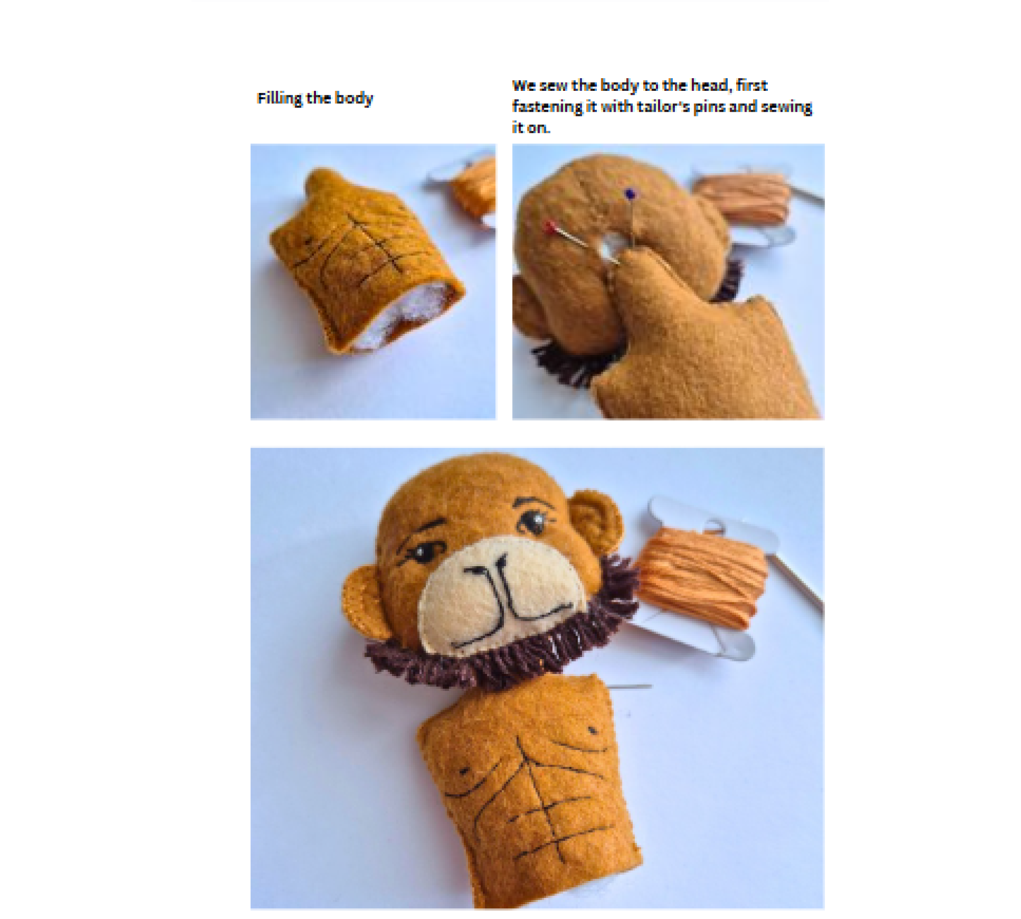 Hanuman Doll Sewing Pattern PDF – Felt Monkey Inspired Doll