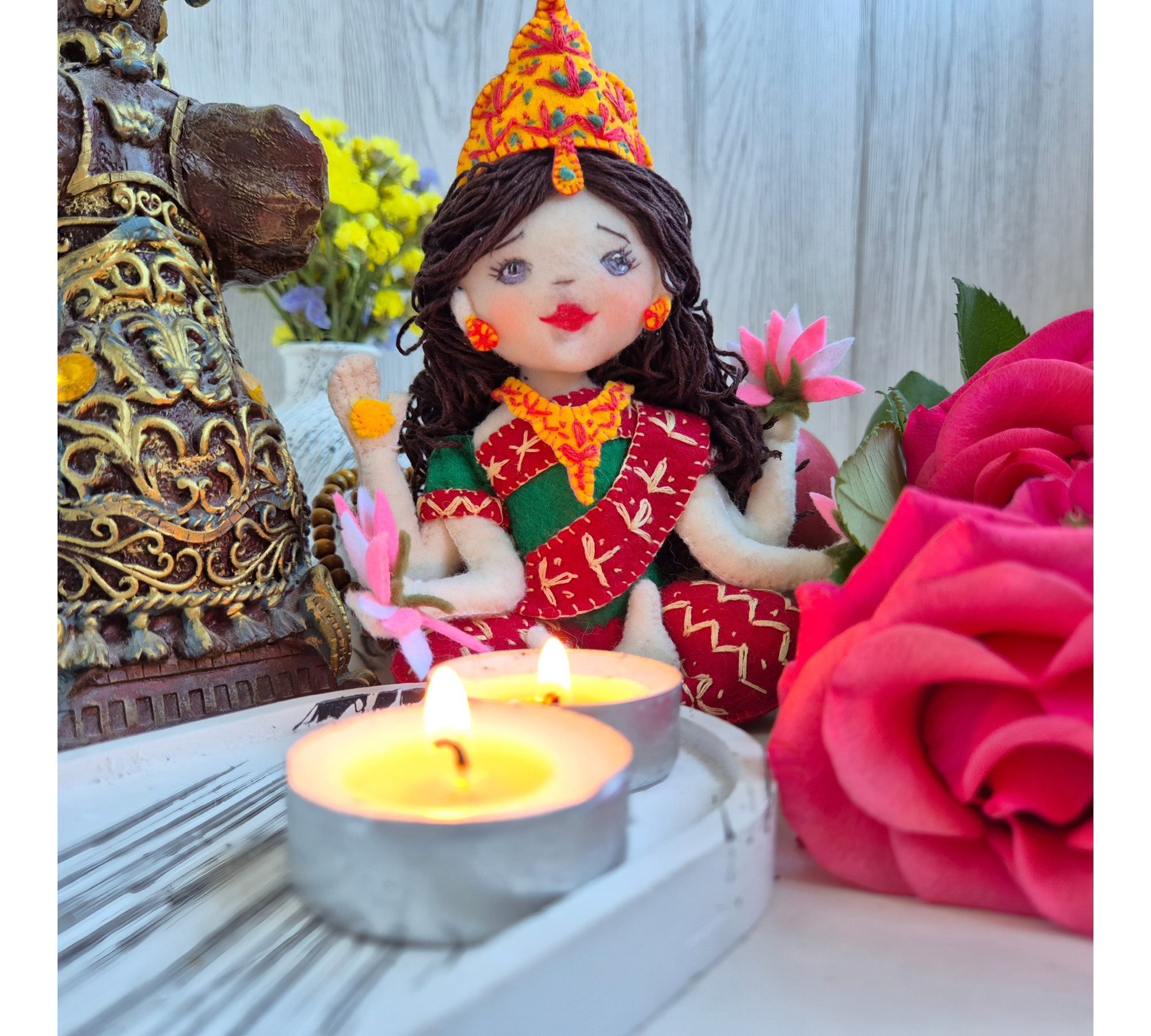 Lakshmi Doll Sewing Pattern PDF – Felt Goddess Inspired Doll