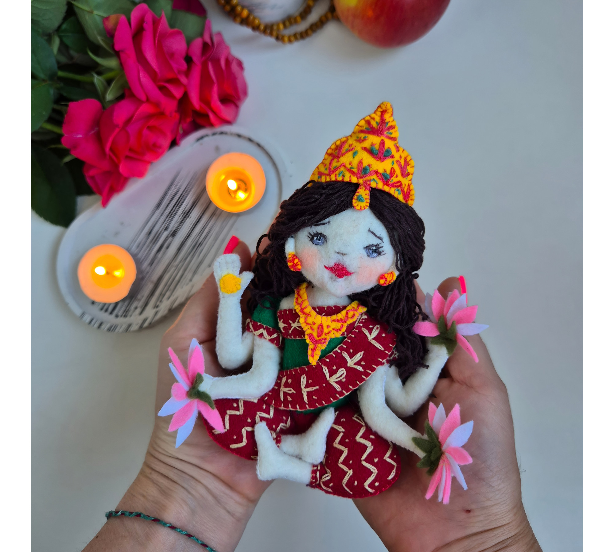 Lakshmi Doll Sewing Pattern PDF – Felt Goddess Inspired Doll
