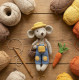 Crochet Mouse Pattern PDF – Amigurumi Mouse with Gardener Outfit