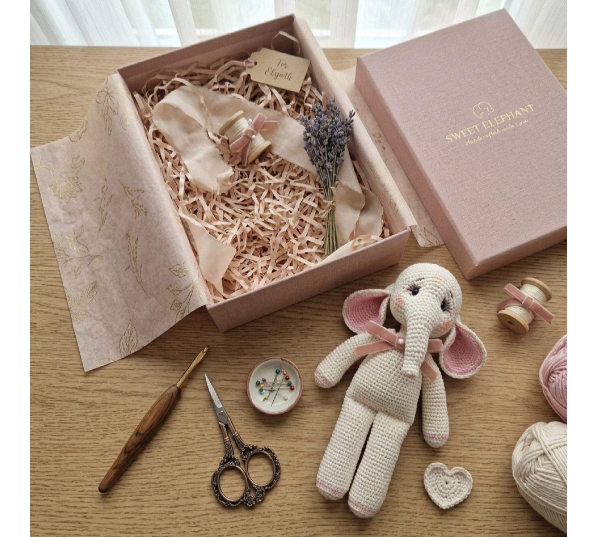 Elephant Crochet Pattern PDF – Amigurumi Elephant Toy 21 cm