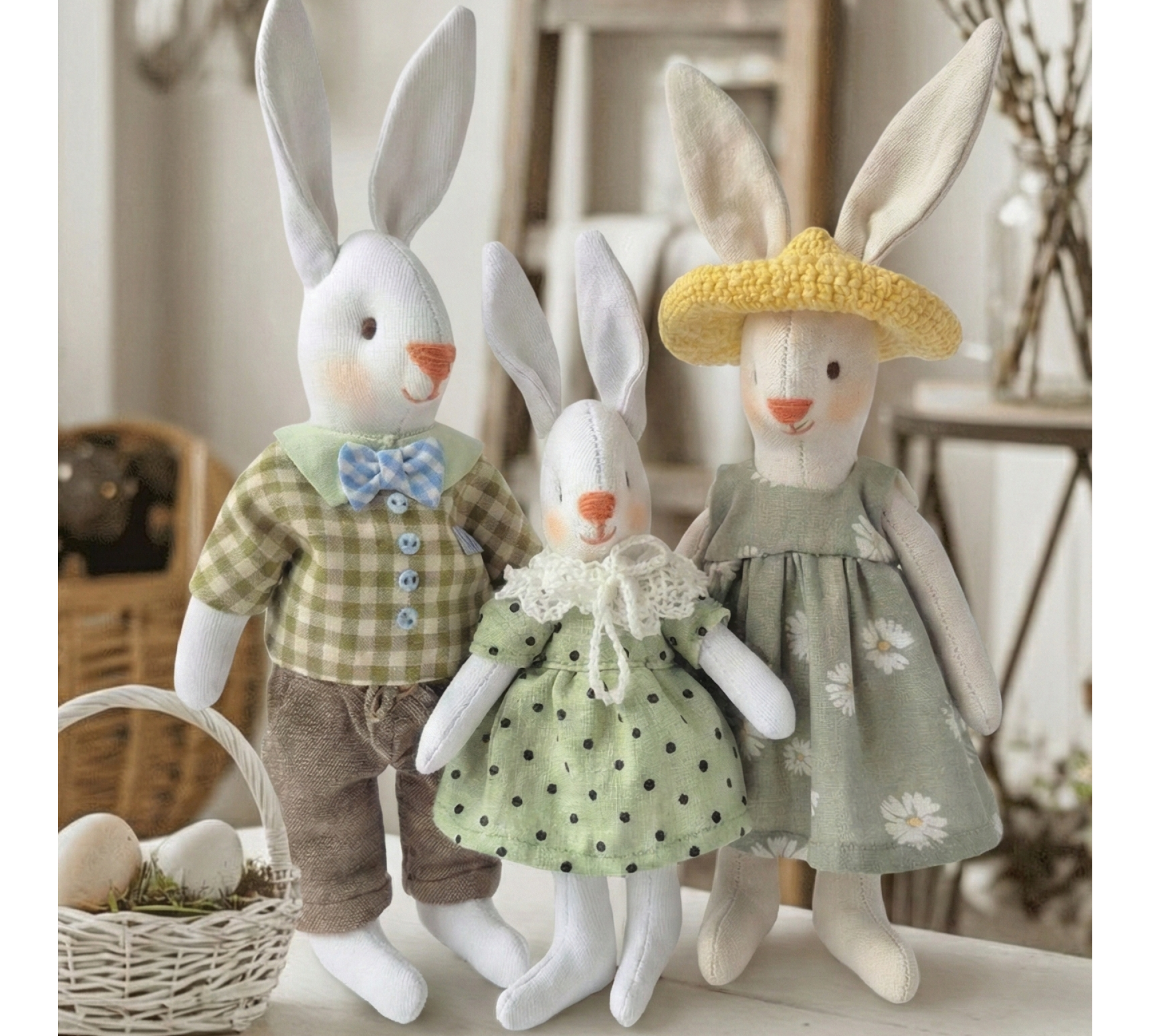 Easter Bunny Family Sewing Pattern PDF – Bunny Set with Clothes