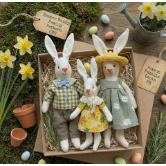 Easter Bunny Family Sewing Pattern PDF – Stuffed Bunny Set with Clothes Easter Bunny Family Sewing Pattern PDF – Stuffed Bunny Set with Clothes