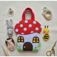 Pocket Felt Animal Sewing Pattern PDF – Mini Toys and Mushroom Bag Set