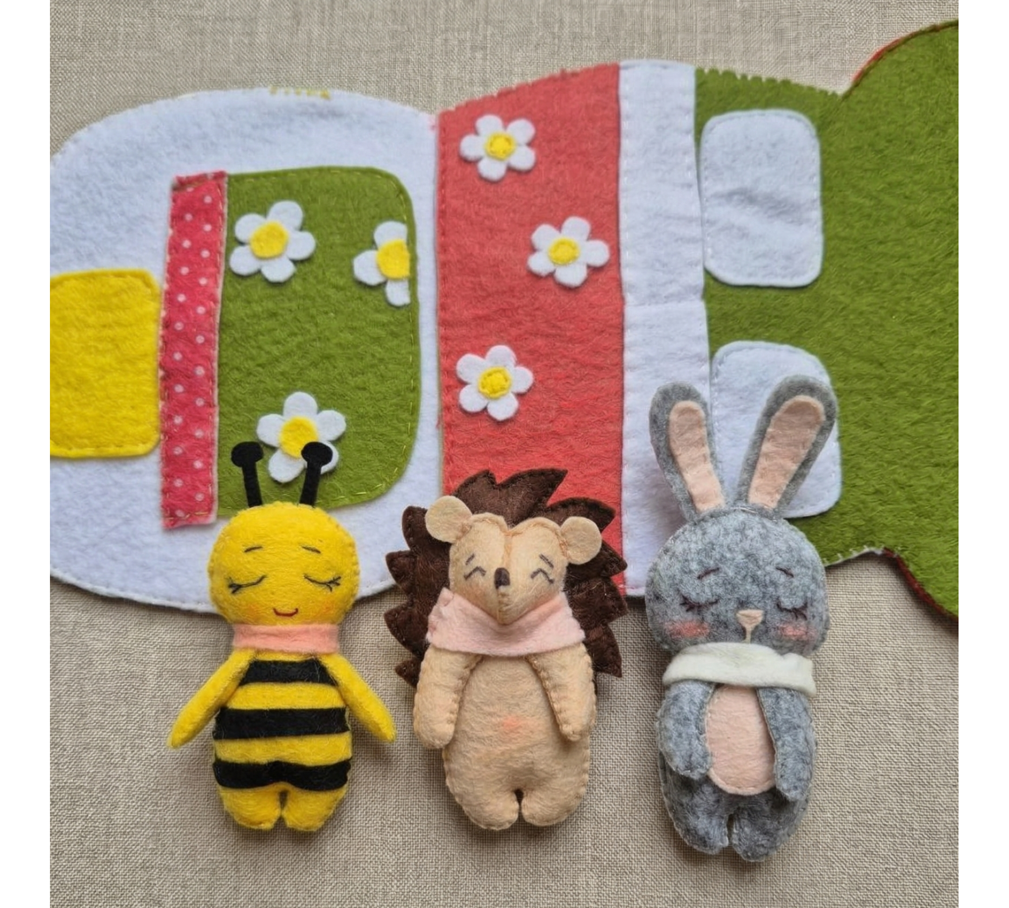 Pocket Felt Animal Sewing Pattern PDF – Mini Toys and Mushroom Bag Set