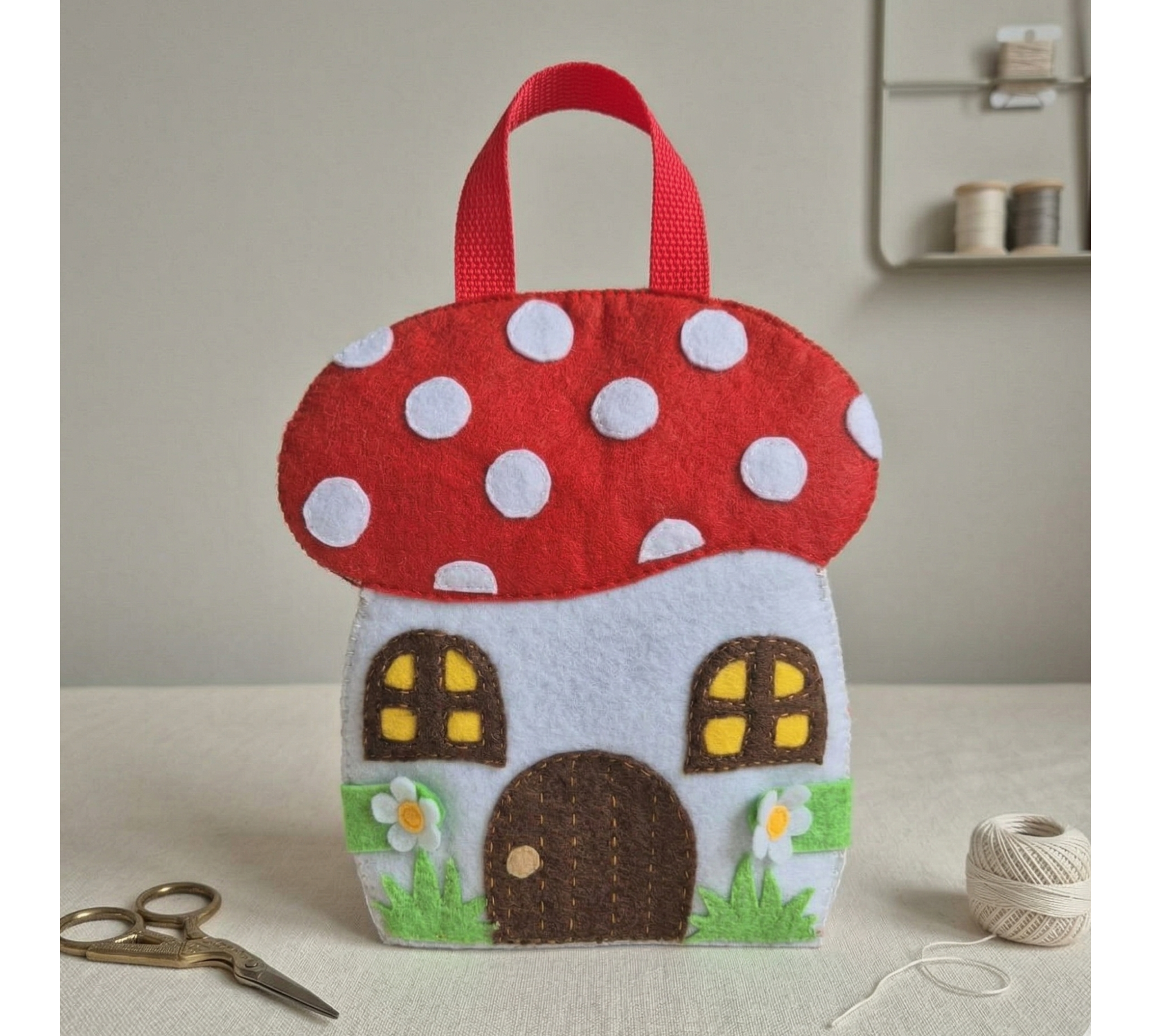 Pocket Felt Animal Sewing Pattern PDF – Mini Toys and Mushroom Bag Set