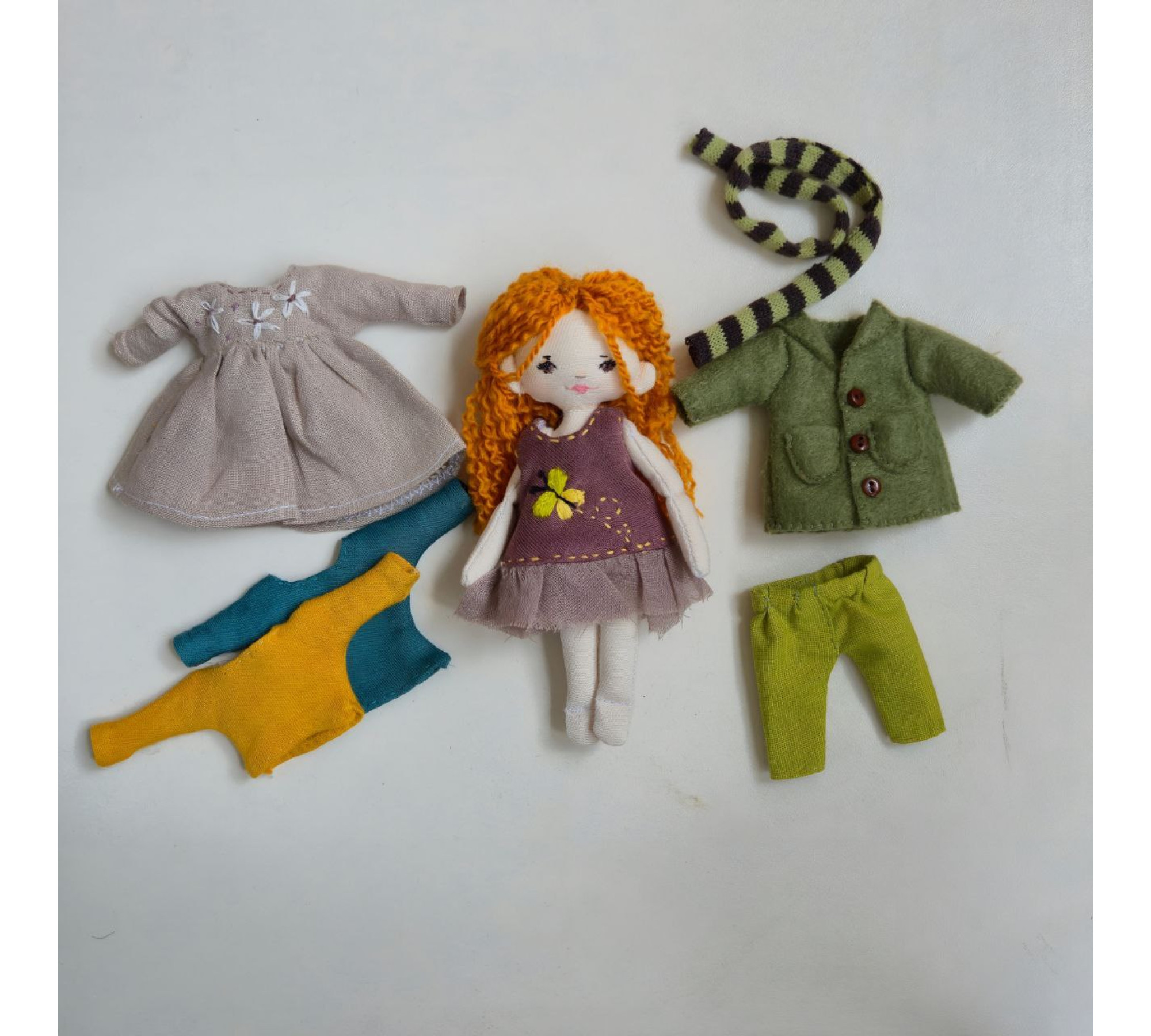 Mini Rag Doll Sewing Pattern PDF – Small Doll with Clothes