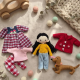 Mini Rag Doll and Dog Sewing Pattern PDF – Doll with Clothes