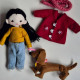 Mini Rag Doll and Dog Sewing Pattern PDF – Doll with Clothes